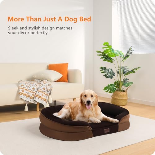 Dwanton Orthopedic Waterproof Large Dog Bed Sofa, Gel Memory Foam, 42"