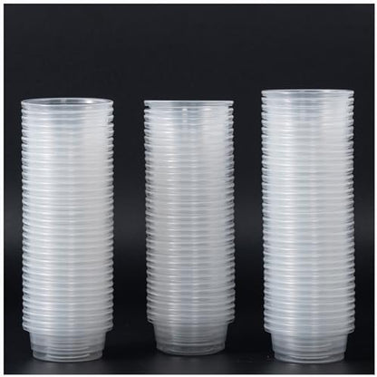 SLSON Small Gecko Food and Water Cups 100 ct Plastic Feeder Cups for Reptile Feeding Bowls for Crested Gecko Lizard and Other Small Pet, 0.5 oz