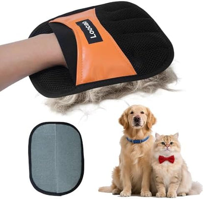 Pet Hair Remover Glove, 2 Pack Reusable Fur Remover Mitt for Dogs & Cats, Pet Hair Glove for Furniture, Couch, Carpet & Clothes