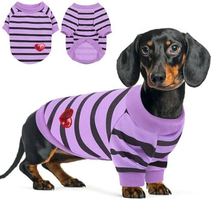 Queenmore Small Dog Shirt,Soft Breathable Dog Shirt for Dogs Cats Boy Girl,Pet Clothes for All Season,Breathable Lightweight Pet Tshirt for Frenchie, Dachshund, Yorkie