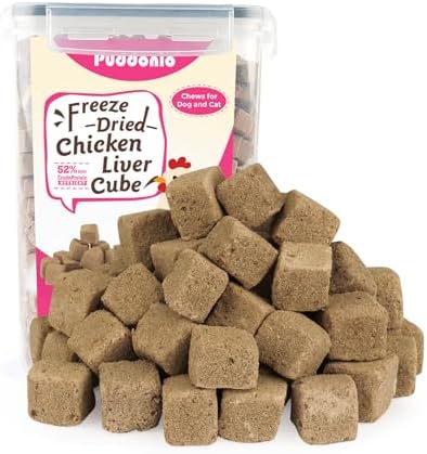 Freeze Dried Chicken Liver Treats for Dogs & Cats, 10.6 oz