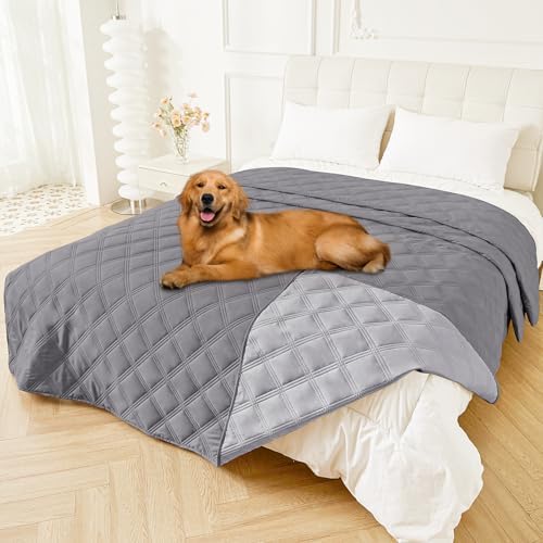 Smiry Waterproof Dog Bed Cover, Reversible Pet Blanket for Sofa Couch