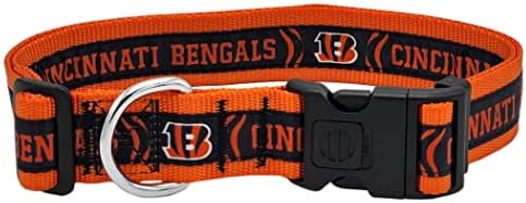 NFL Cincinnati Bengals X-Large Football Team Collar for Dogs & Cats - Shiny & Colorful Licensed by The NFL