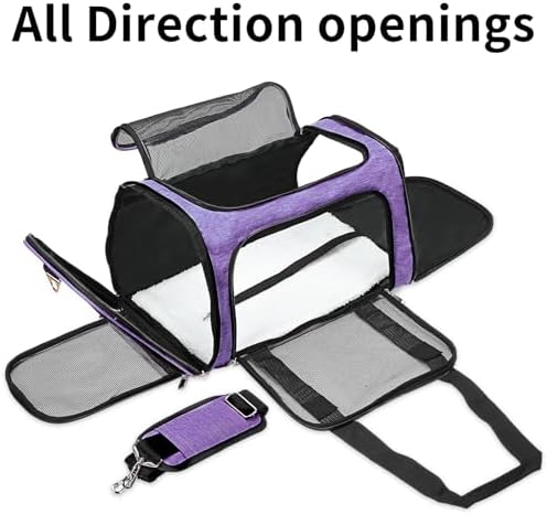 Soft-Sided Cat/Dog/Pet Carrier, Collapsible Pets Travel Carriers