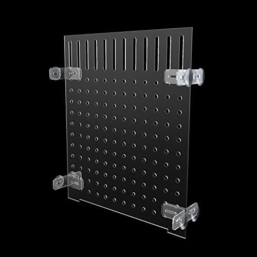 Fish Tank Divider Aquarium Acrylic Isolation Grid Board Divider with Suction Cups Accessories Transparent Plate Baffle Blocking Fish Partition Net Freshwater Ornament 25x30cm/9.84x11.81in