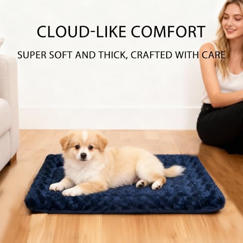 Dog Bed Mat - Crate Pad - Reversible Mat for Pet Comfort - Soft Bed Crate Pads with Dual-Sided Design for All Seasons - Durable, Machine Washable Mat for Travel and Home