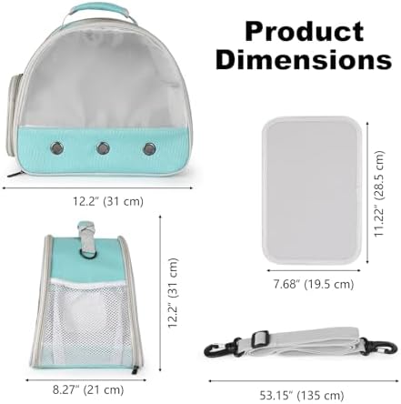 Guinea Pig Carrier,Guinea Pig Carrier for 2,Ventilation Carrier for Bearded Dragon,Reptile Travel Carrier for Lizards Sugar Glider Hedgehog Rat Parrot Birds,Airline Approved Green