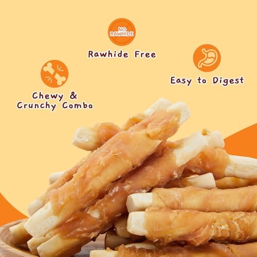 Jungle Calling 1.32 lb Chicken Wrapped Biscuit Dog Treats，Rawhide-Free