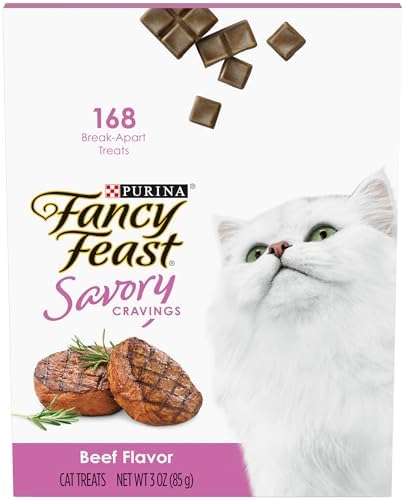 Fancy Feast Purina Savory Cravings Beef Cat Treats, 3 oz Box