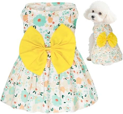 choyaxo Floral Dog Dress Cute Dog Skirt Pet Dress Summer Pet Clothes for Puppy Small Cats