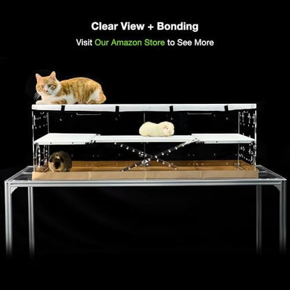 GuineaLoft™ Model-A3Loft 2-Level Acrylic Guinea Pig Cage w/Loft