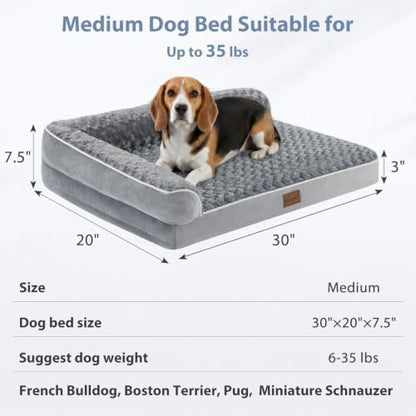 BFPETHOME Orthopedic Washable Dog Bed, Sleeping Couch for Large Senior Dogs