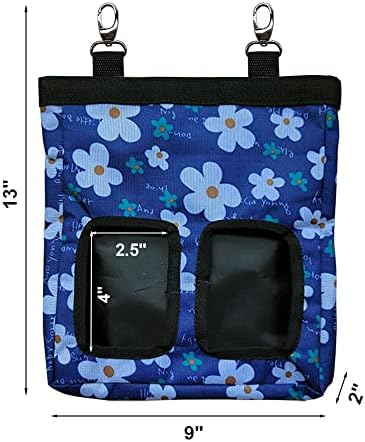 RIOUSSI Guinea Pig Hay Feeder, Hanging Rabbit Hay Feeder Bag. BlueFlower