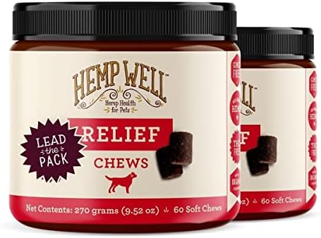 Hemp Well Relief Dog Soft Chews with Organic Hemp, Joint Support, 120-Count