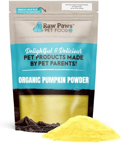Raw Paws Organic Pumpkin Powder for Dogs & Cats, 16-Ounce - Fiber Digestion