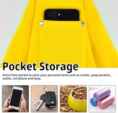 CUBY Dog and Cat Sling Carrier - Hands Free Reversible Small Pet Sling Carrier Bag - Soft Pouch and Tote Design - Suitable for Puppy, Small Dogs Cats Outdoor Travel(Yellow)