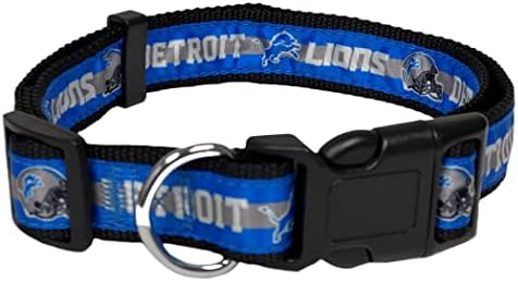 NFL PET Collar Detroit Lions Dog Collar, X-Large Football Team Collar for Dogs & Cats. A Shiny & Colorful Cat Collar & Dog Collar Licensed by The NFL