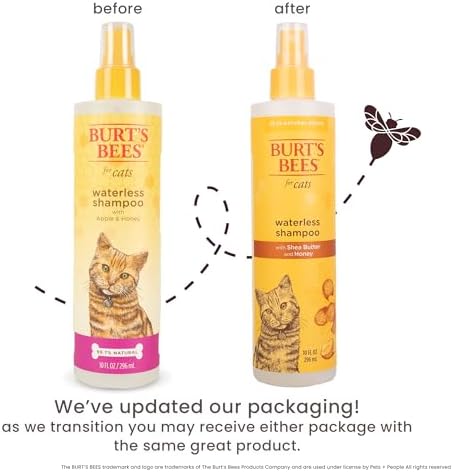 Burts Bees for Pets Waterless Cat Shampoo Spray, 10 Fl Oz