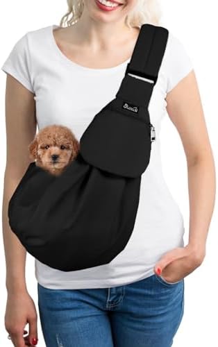 SlowTon Dog Carrier Sling - Thick Padded Shoulder Strap Adjustable, B XS