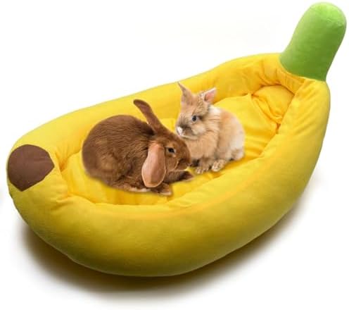 23.6x15.7In Bunny Bed,Thick&Soft Rabbit Bedding with Removable Mat