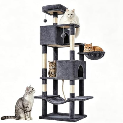 Sweetcrispy 66 Inch Cat Tree Tower for Indoor Cats and Kittens