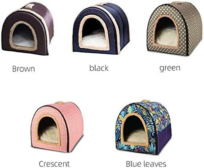 Pet Bed，Warm Cave Nest，Small Pet Animals Bed，Cozy Pet Bed，Pet Self Warming Beds，Cat Bed, Detachable semi-Enclosed Dual Purpose pet Bed, Warm Winter pet Litter, cat House。