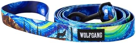 Wolfgang 1 Inch Venture Dog Leash Starrywolf Print Large