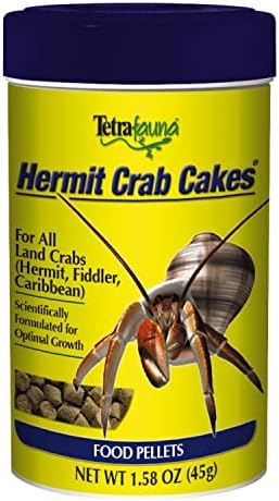 Tetra TetraFauna Hermit Crab Cakes Food Pellets for All Land Crabs, 1.58 oz