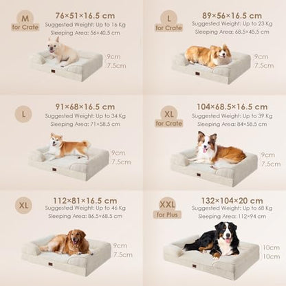 EHEYCIGA Orthopedic Dog Beds Large Sized Dog, Waterproof Washable Pet Bed
