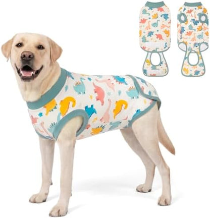 cyeollo Dog Surgery Recovery Suit Surgical Dog Onesie, Dinosaur, XL