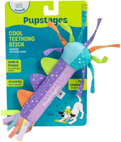 Cool Teething Stick Dental Dog Chew Toy, Soak & Freeze, 8.5"