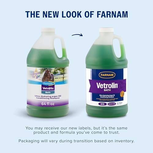 Farnam Vetrolin Bath Ulta-Hydrating Argan Oil Shampoo with Sunscreen, 64 oz