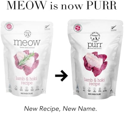The New Zealand Natural Pet Food Co. Purr Lamb and Hoki Freeze Dried Recipe