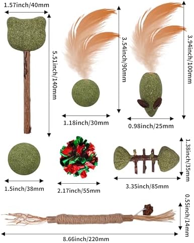 PET SHOW 12 Pack Catnip Toys for Indoor Cats Kitten Crinkle Balls