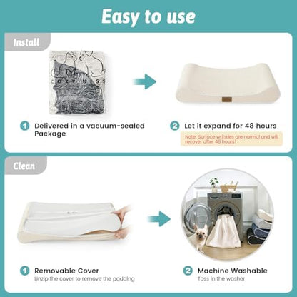 COZY KISS Orthopedic Dog Bed, for Medium Dogs up to 65 lbs, 36x24x5.5in