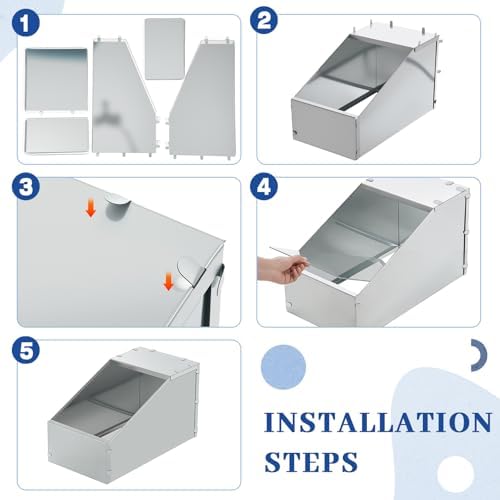 2 Pcs Galvanized Metal Rabbit Nesting Box, 18.5 * 10.6 * 10 Inch
