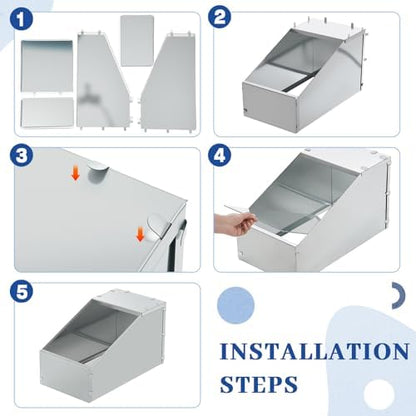 2 Pcs Galvanized Metal Rabbit Nesting Box, 18.5 * 10.6 * 10 Inch