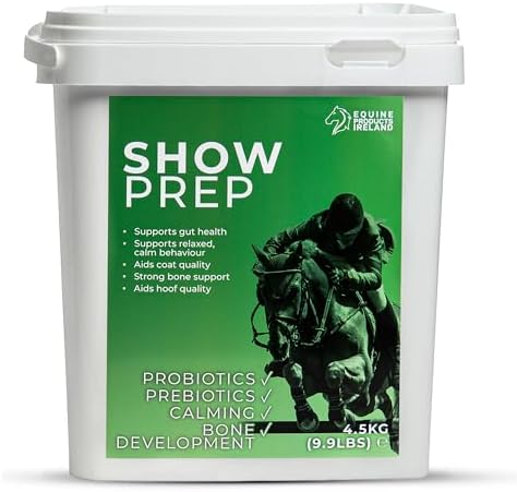 – Show Prep – Complementary Mineral Horse Feed, Supports Bone Strength, Joint Health, Digestive Function & Calm Performance – 4.5kg / 9.9lbs (60 Day Horse Supplies)
