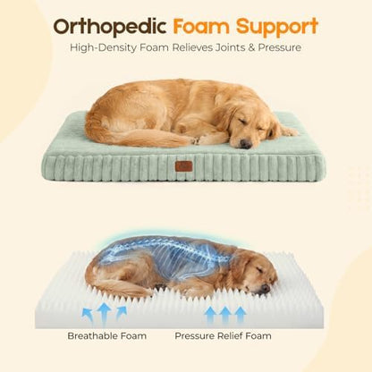 Orthopedic Dog Bed for XL Dog, Waterproof Washable Pet Bed for Crate