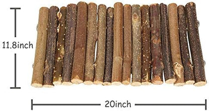 PINVNBY Guinea Pig Wooden Ladder Bridge (20 x 11.8 in) Rabbits Hideout, House, Tunnel, Rodents Chew Toys for Bunny, Chinchillas, Hedgehogs, Ferrets, Rat and Small Animals-Extra Large
