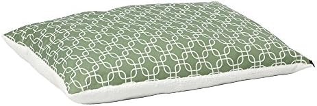 MidWest Homes for Pets Over-Stuffed Dog Bed feat, Medium, 27 x 36, Medium Dog Breed, Green Geometric Pattern