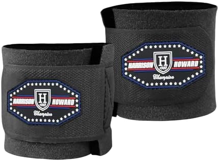 Harrison Howard Durable Shock-Absorbent Breathable Impact Protection Pastern Wraps for Horse Sold in Pairs Black