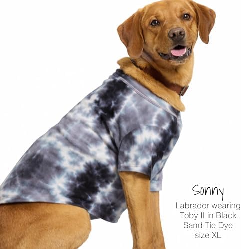 Pet Passion Toby II Dog T-Shirt, 3 Pack, Black Sand Tie Dye, X-Large