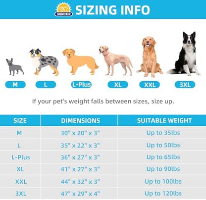 Sunheir Jumbo Orthopedic Dog Bed, Extra Large Waterproof Pet Bed Mat, Grey