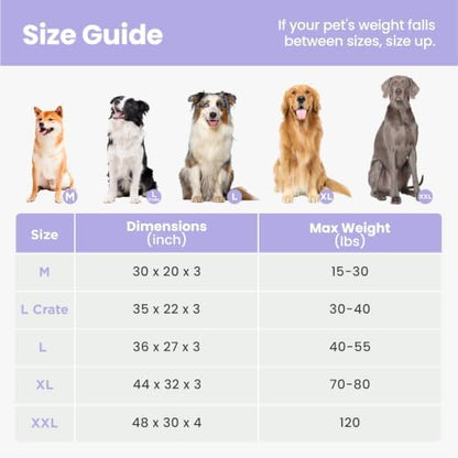 LE SURE Outdoor Waterproof Dog Beds Medium Size,Orthopedic Pet Mat,30x20In