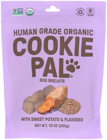 CookiePal Organic Sweet Potato Flaxseed Dog Treats, 10 OZ
