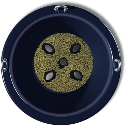 Drop 'N' Slow® Patented Portable Equine Slow Feeder Insert Fits 12 Inch Round Feed Tubs – Reduces Choke, Curbs Bad Eating Habits, Promotes Healthy Digestion