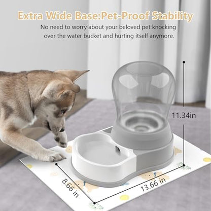 STALTWO 1 Gallon Automatic Dog Water Dispenser, Non-Slip Mat, BPA-Free