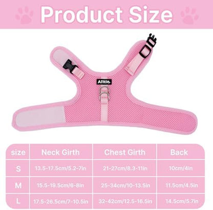 AIITLE Breathable Escape Proof Rabbit Harness and Leash Set, Pink L