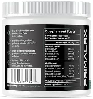 K9 Essentials Organ Supplement for Dogs, Human-Grade Grass Fed Freeze-Dried Beef Organ Powder, 9-Organ All-in-One Dog Multivitamin Meal Topper for Gut, Joint & Skin Support, 90g